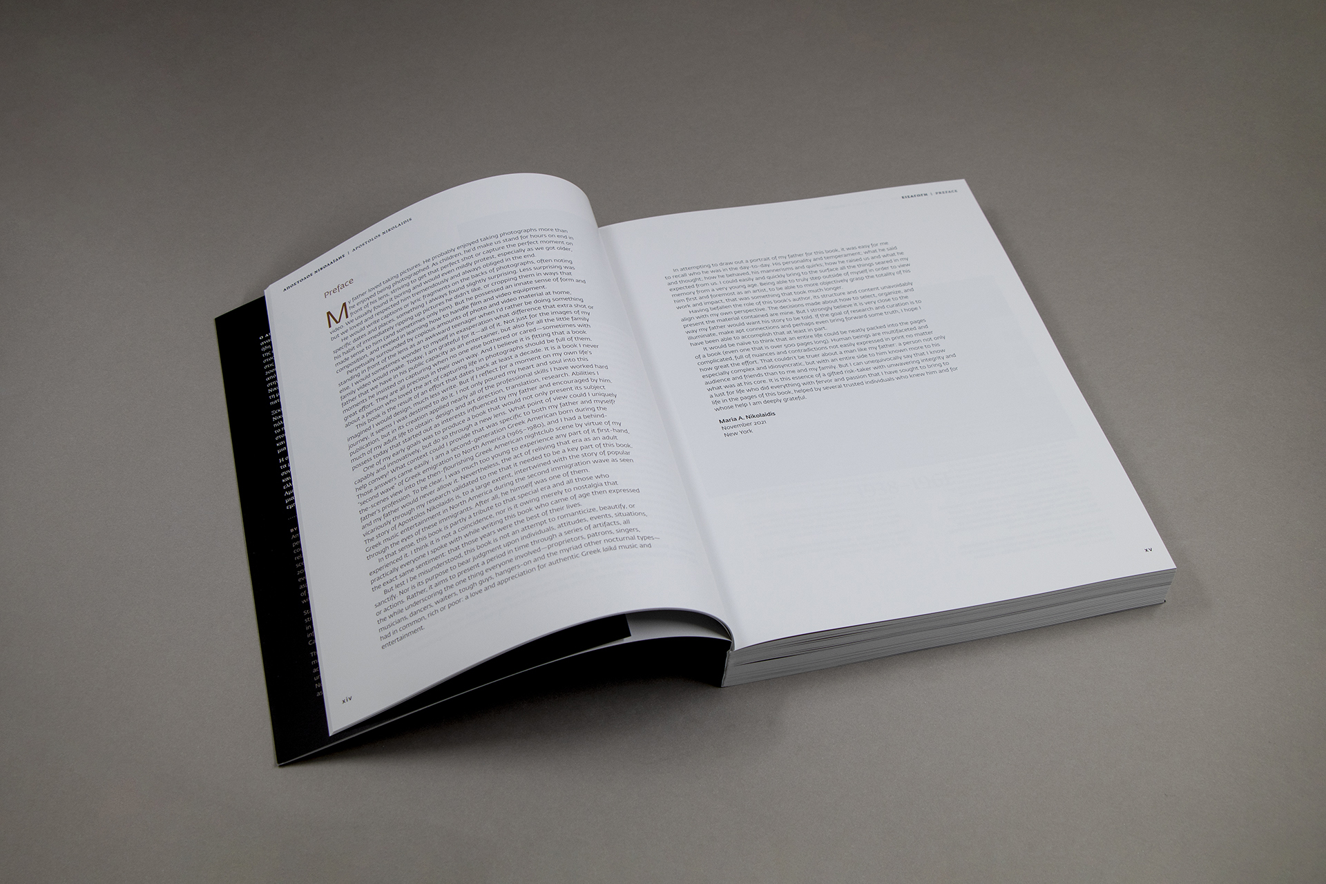 The book, open to the preface